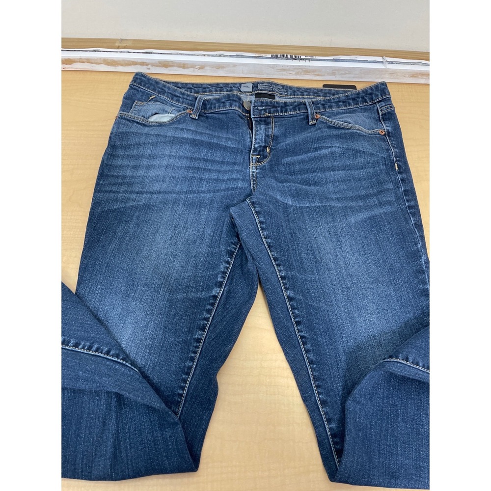 Mossimo Modern Skinny Premium Denim Jeans Dark Wash Blue Size 12S/C Stretch
